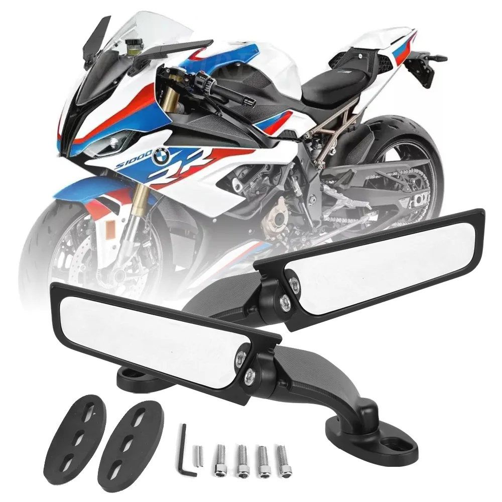2Pcs Motorcycle Mirrors Modified Wind Wing Adjustable Rotating Rearview Mirror For Honda Cbr250R Cbr300R Cbr500R Cbr600R Cbr650R
