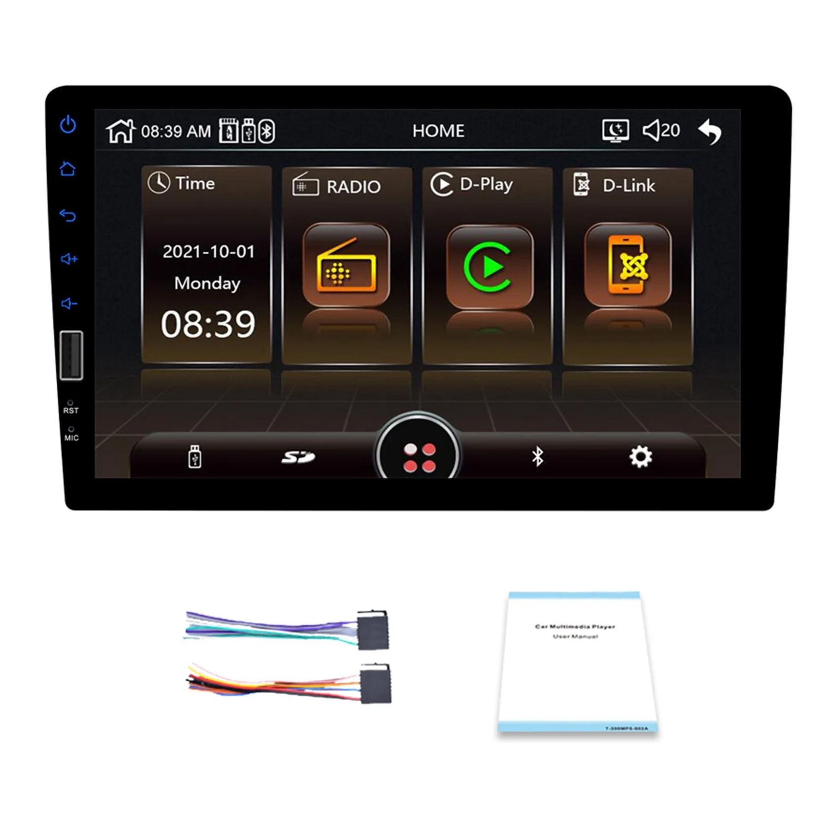 1 Din Autoradio Autoradio Lettore Multimediale Touch Screen Car Stereo Mp5 Fm Bluetooth Usb Camera Car 1 Din Player