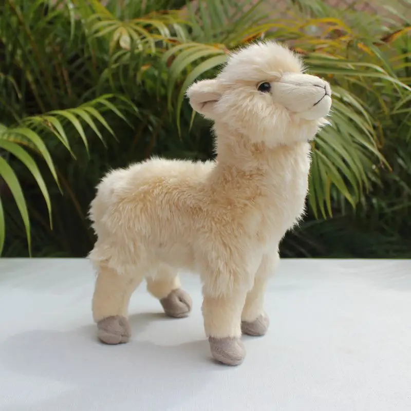Alpaca High Fidelity Anime Cute Plushie Vicuna Peluche Animali Realistici Simulazione Lama Bambola Di Pezza Kawai Toy Regali Per Bambini