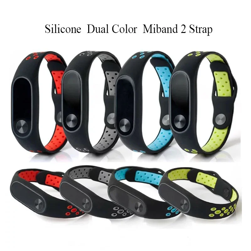 Cinturino Miband 2 Cinturino In Silicone Colorato Mi Band 2 Accessori Smart Band Cinturino Da Polso Sostituzione Bicolore Per Xiaomi Mi Band 2