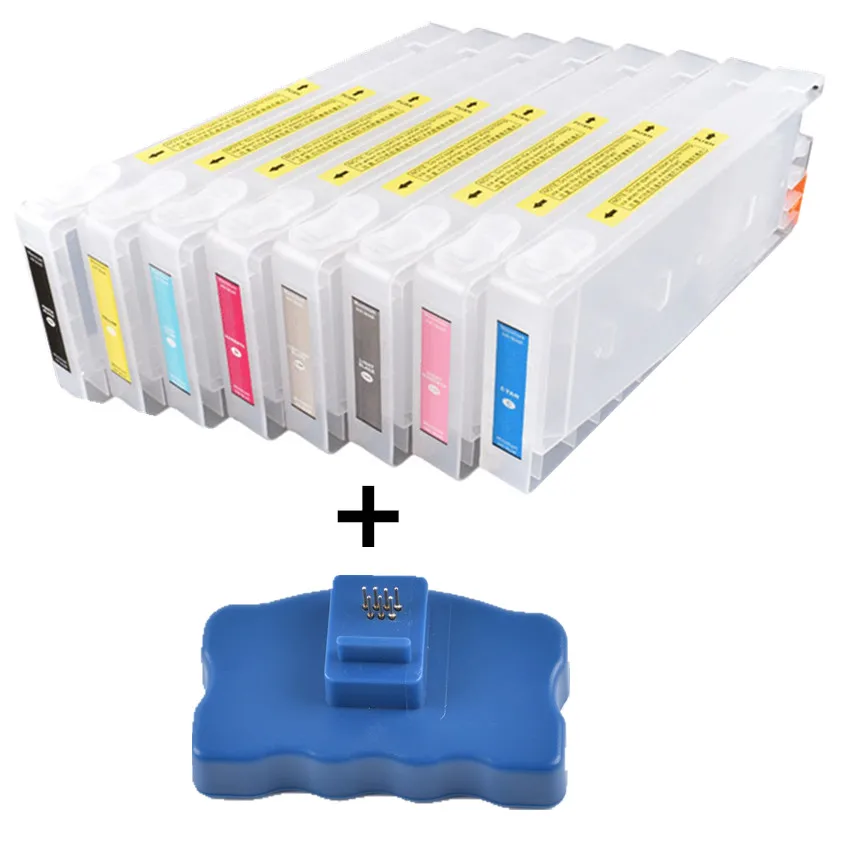 Cartuccia Di Inchiostro Ricaricabile + Resetter Chip Per Epson Stylus Pro 7800 9800 7880 9880 Stampante T5631-T5639 T6031-T6039 Cartuccia Di Inchiostr