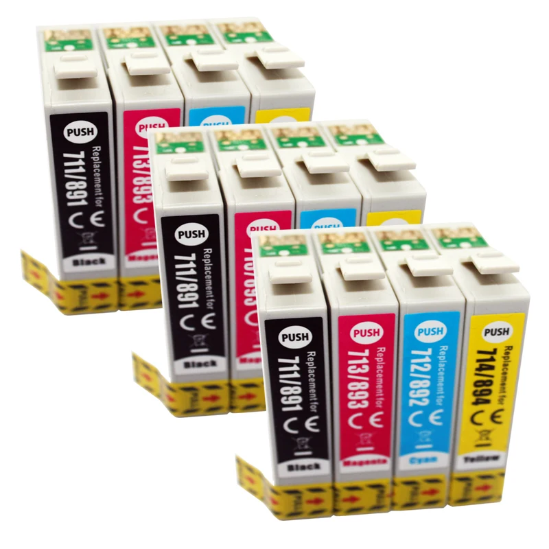12 Cartuccia D'Inchiostro Compatibile T0715 Xl Per Stampante Epson Stylus Sx215 Sx218 Sx415 Sx400 Sx515 Bx310Fn