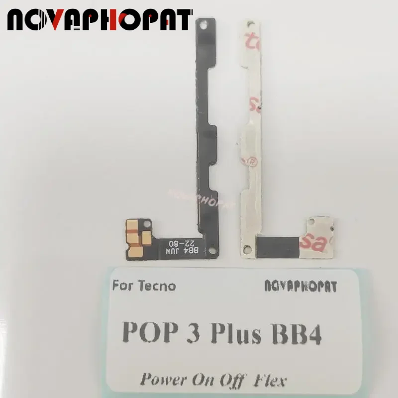 Novaphopat Per Tecno Pop 3 Plus Bb4 Power On Off Volume Up Down Ribbon Power Button Cavo Flessibile