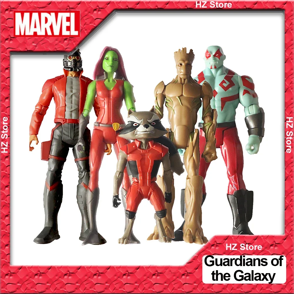 Marvel Guardians Of The Galaxy Star Lord Groot Gamora Rocket Raccoon Drax Action Figure Toys For Kids Compleanno Regalo Di Natale