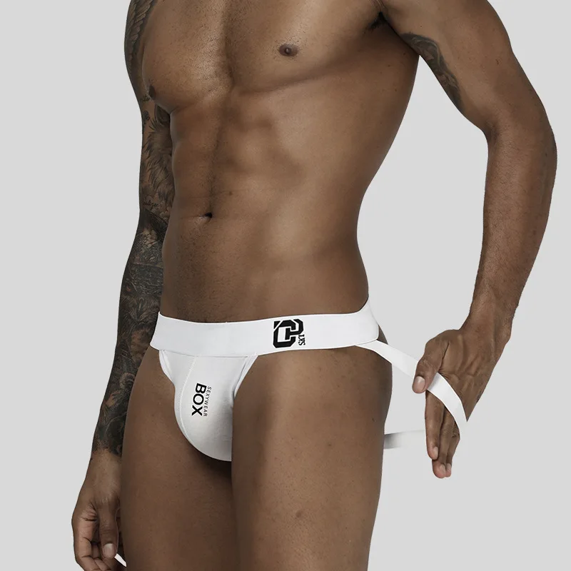 Marca Sexy Mens Intimo Sospensori Cotone Sexy Jocks Bikini G-Strings Uomo Perizoma Cuecas Mutandine Maschili Slip Intimo Pene