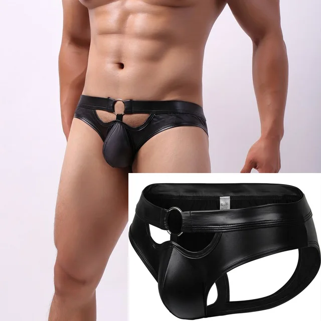 3 Pezzi Uomo Morbido Pu Sospensorio Intimo Uomo Sexy Bikini Intimo Gay Uomo Perizoma G String Homme Sospensorio Slip Da Uomo Mutandine Sexy