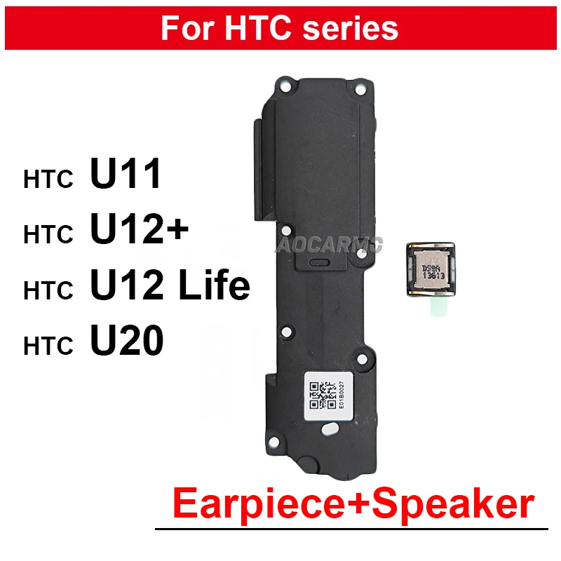 Per Htc U11 U12 + U12 Life U20 Altoparlante Inferiore Parti Di Riparazione Di Ricambio Per Altoparlanti Con Auricolare Superiore