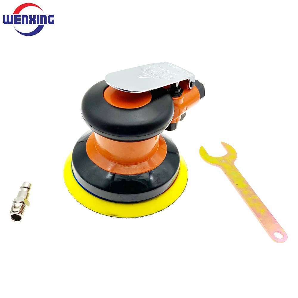 Wenxing Air Casuale Orbital Palm Levigatrice Lucidatore Per 5 Pollici 125 Millimetri Pad Pneumatico Strumento Di Potere