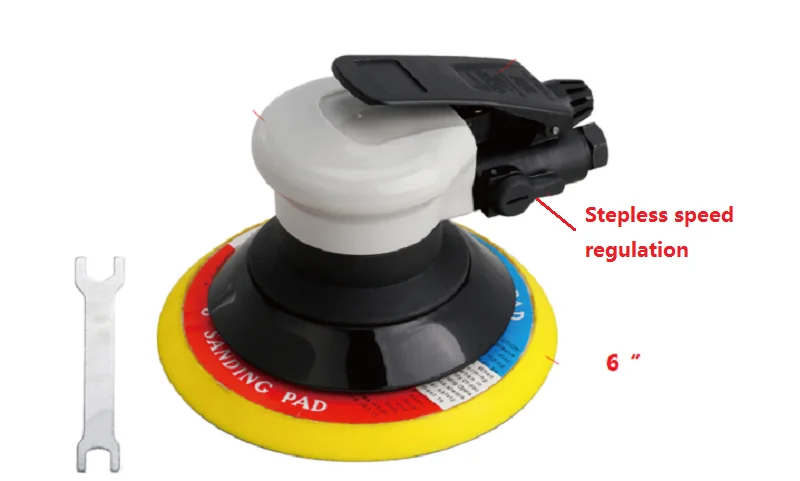 Nuovo 6 Pollici Air Sander Con Il Vuoto D'Aria Casuale Levigatrice Orbitale Air Orbital Sander Burnish Macchina Utensili Pneumatici