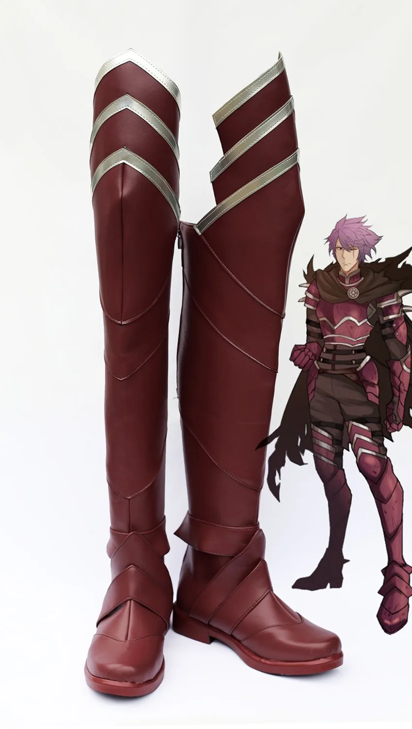 Echoes Din Cosplay Fire Emblem Echoes 639 Cosplay Red Boots Scarpe Custom Made Halloween Party Accessori Cosplay