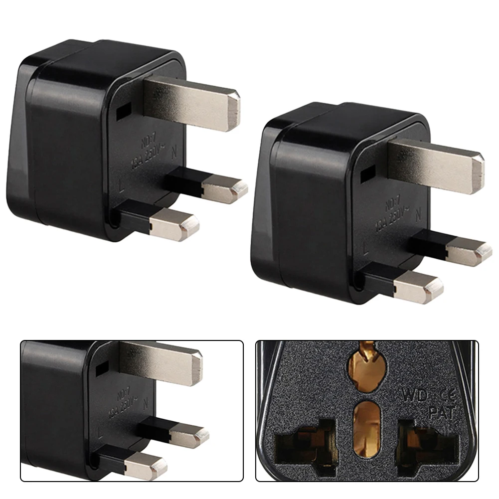 2Pcs Uk Travel Plug Adapter Russia Hk Cn U S Au Eu To Uk Power Converter Socket Forniture Per Apparecchiature Elettriche