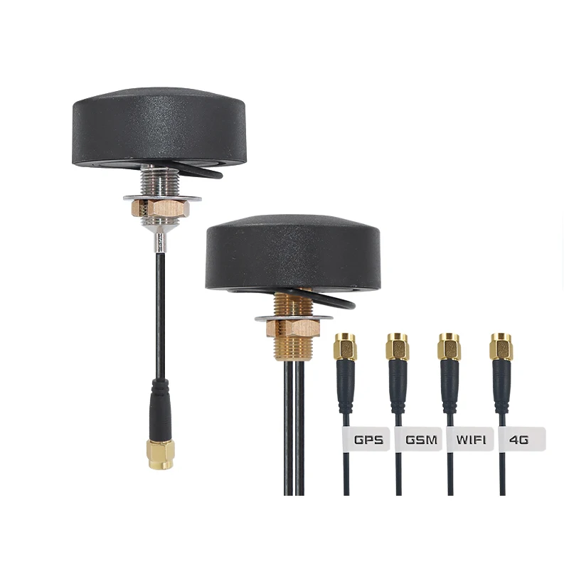 Dual Frequency Combination Antenna Active Beidou Gps 2.4G 4G Wifi Bluetooth Gsm Cabinet Outdoor Waterproof Sma Male 3M Cable