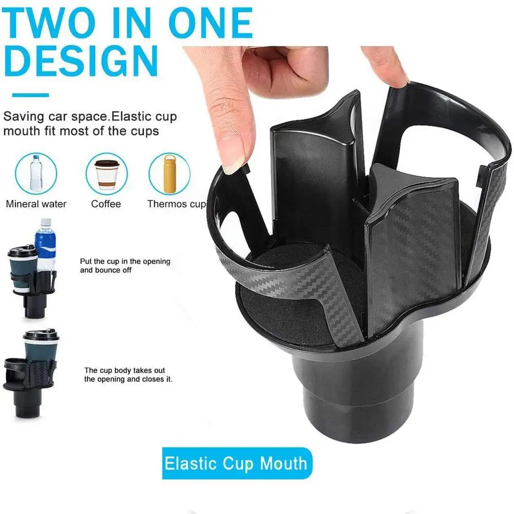 2 In 1 Design Soft Drink Can Coffee Bottles Stand Car Cup Holder Expander Con Base Fissa Aggiornata Universale Staccabile