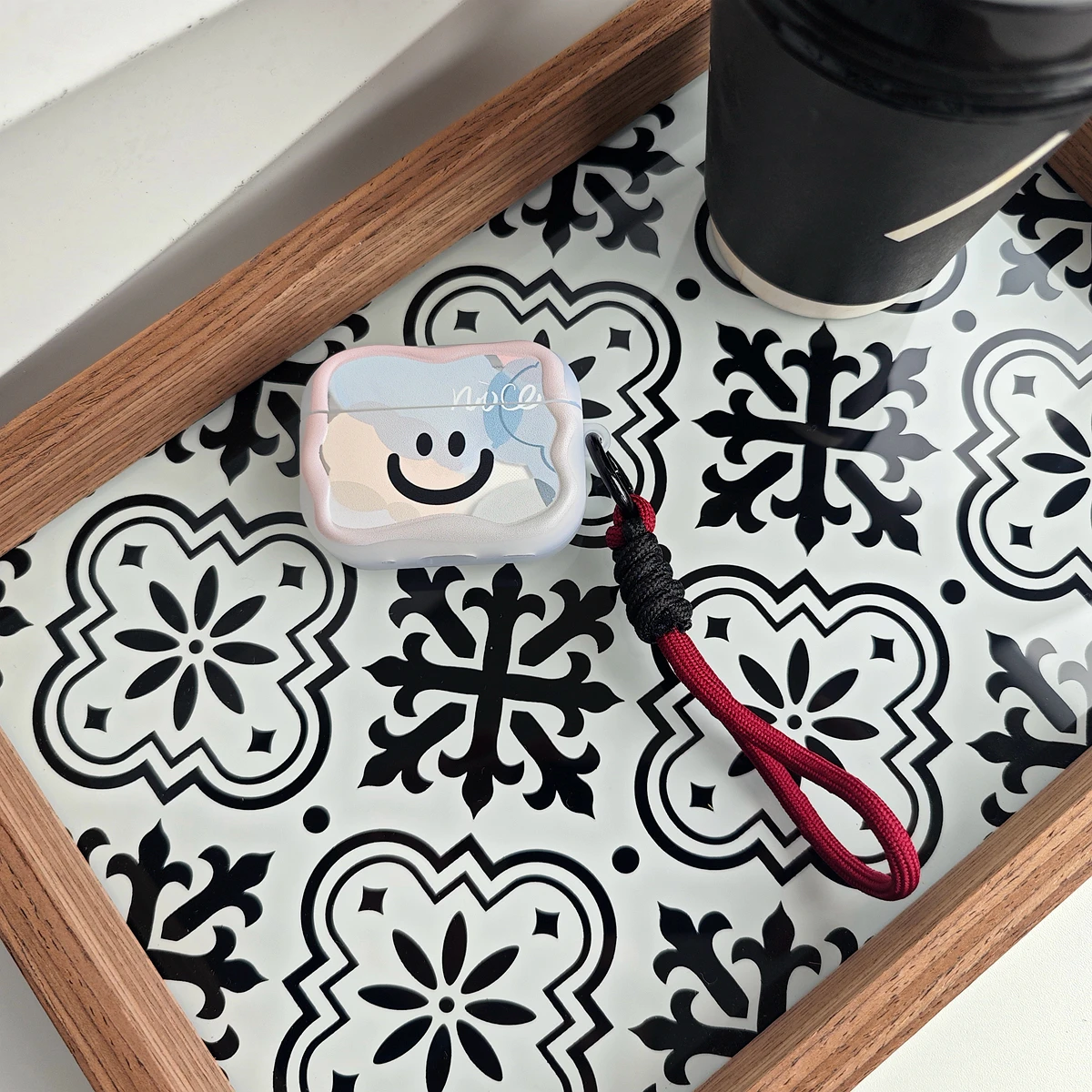 Per Apple Airpods 1 2 3 Pro Generation Case Smile Con Cordino Creative Funda Headphone Cover Soft Cute Airpods Pro 2 Case Strap