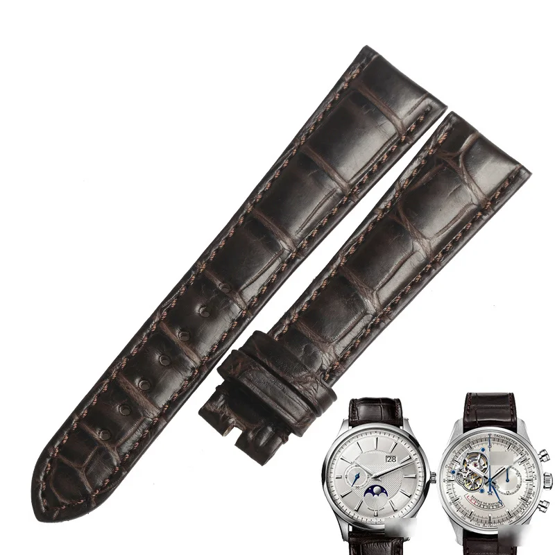 Wentula Cinturini Per Zenith Elite 691 /681/685 Pelle Di Alligatore/Cinturino Per Orologio Con Grana Di Coccodrillo Uomo