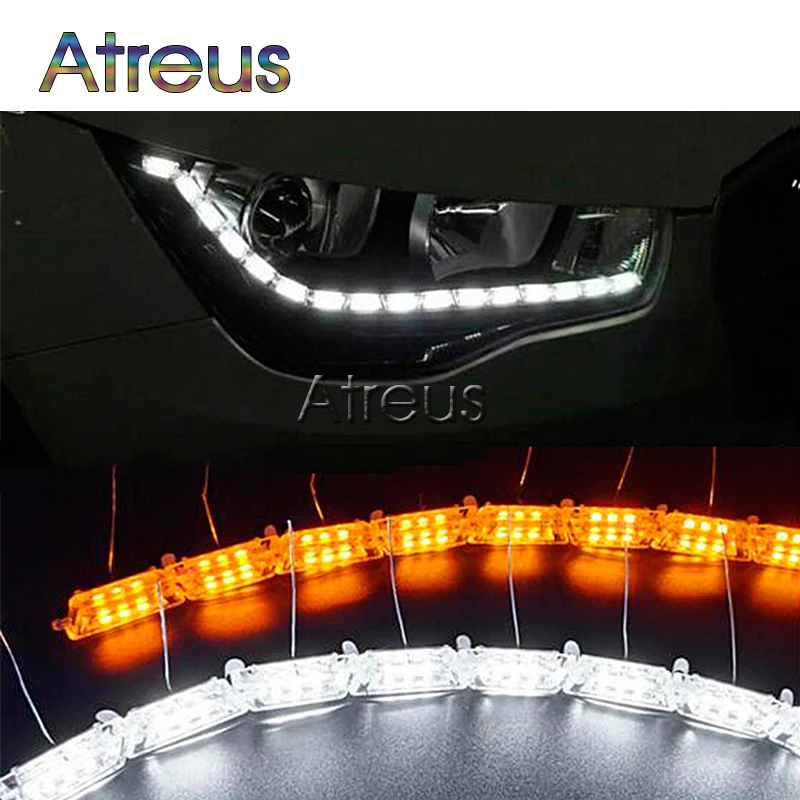 Atreus 50Cm Car Led Crystal Water Lamp Drl Led Lights 12V Per Volkswagen Vw Polo Passat B5 B6 Audi A6 A4 B6 Bmw E46 Accessori