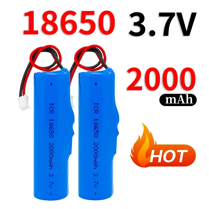 Batteria Al Litio Ricaricabile Originale 3.7V 2000Mah 18650 Li-Ion Con Batteria Pcb Ph2.0-2P Per La Pesca Led Light Bluetooth 4.2V