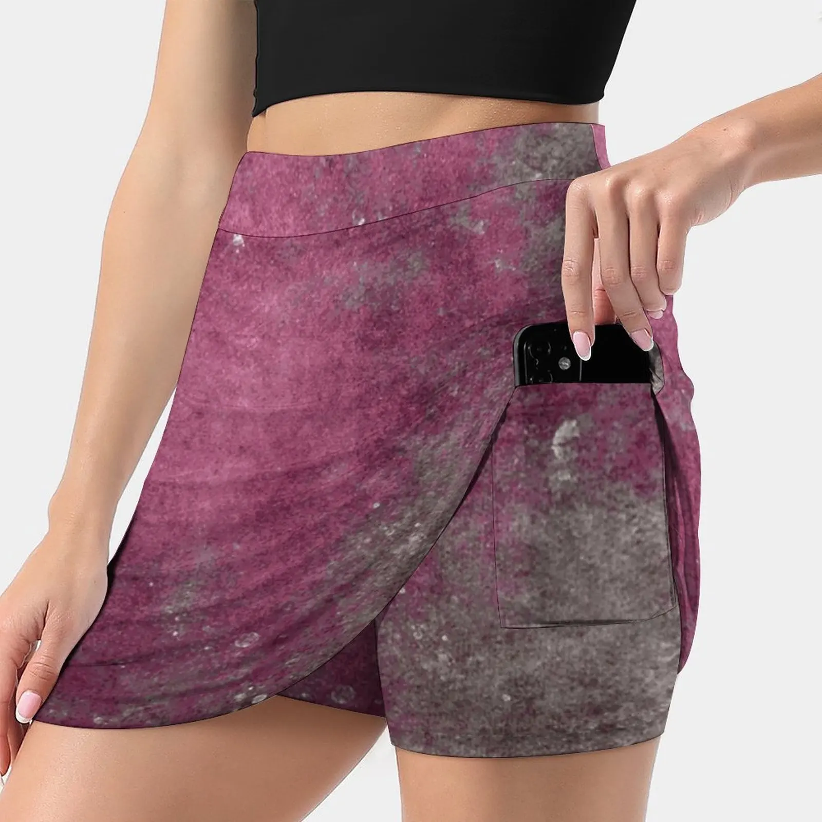 Abstract Viii New Women Skirts Double-Layer Printed Short Dress Mini Sport Skirt Dust Grunge Texture Light Infinity Sky