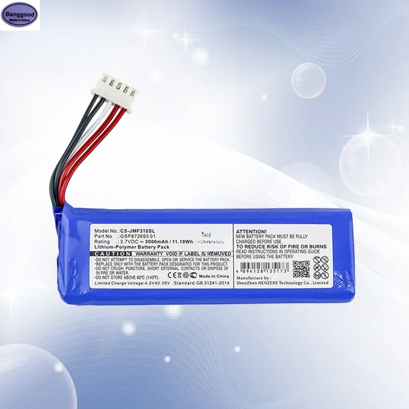 Batteria Per Altoparlante Bluetooth Banggood 3.7V 3500Mah Batteria Gsp872693 01 Per Altoparlante Jbl Flip 4