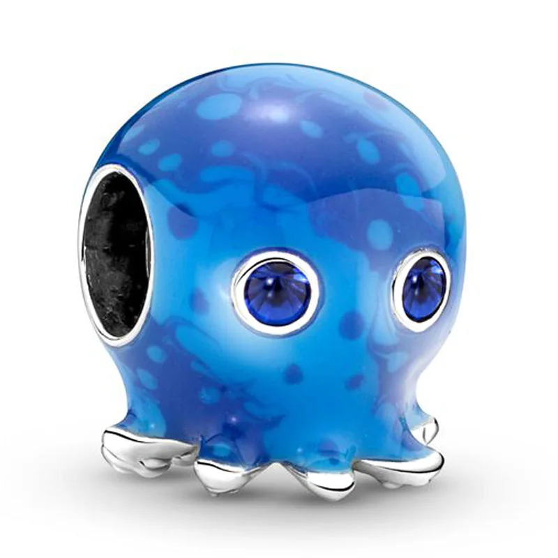 Original Moments Ocean Bubbles & Waves Octopus Charm Bead Fit Pandora 925 Sterling Silver Bracciale E Collana Gioielli