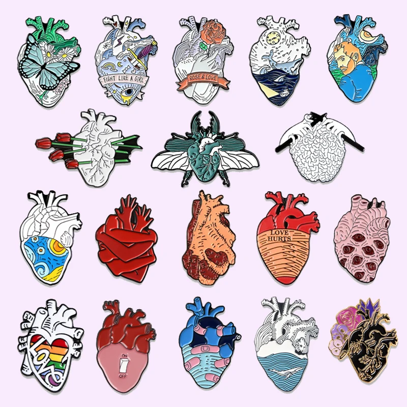 Creativo Cartoon Fun Spilla Smaltata A Forma Di Cuore Ocean Whale Spray Flower Butterfly Love Switch Spilla In Lega Regalo Di Gioielli Di Moda