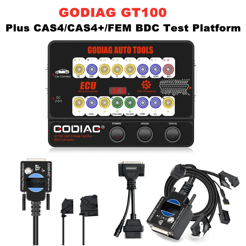 Connettore Ecu Godiag Gt100 Obdii Break Out Box Con Per Bmw Fem Bdc/Cas4/Cas4 + Programmazione Per Xhorse Vvdi2/Cgdi/Autel Im608