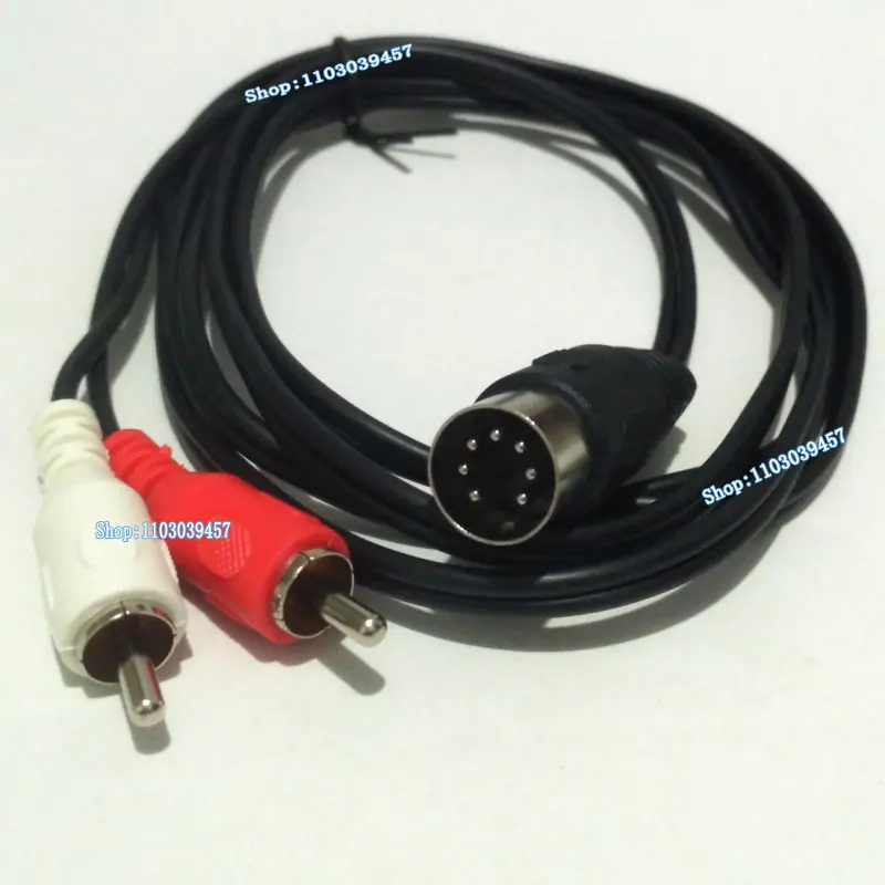 7 P 7 Pin Din A Rca Cavo Audio Cavo 7 Ago 7 Pin Din Midi Maschio Spina Doppio Rca Maschio Adattatore Audio Cavo Di Linea 7 P Din Due Rca M
