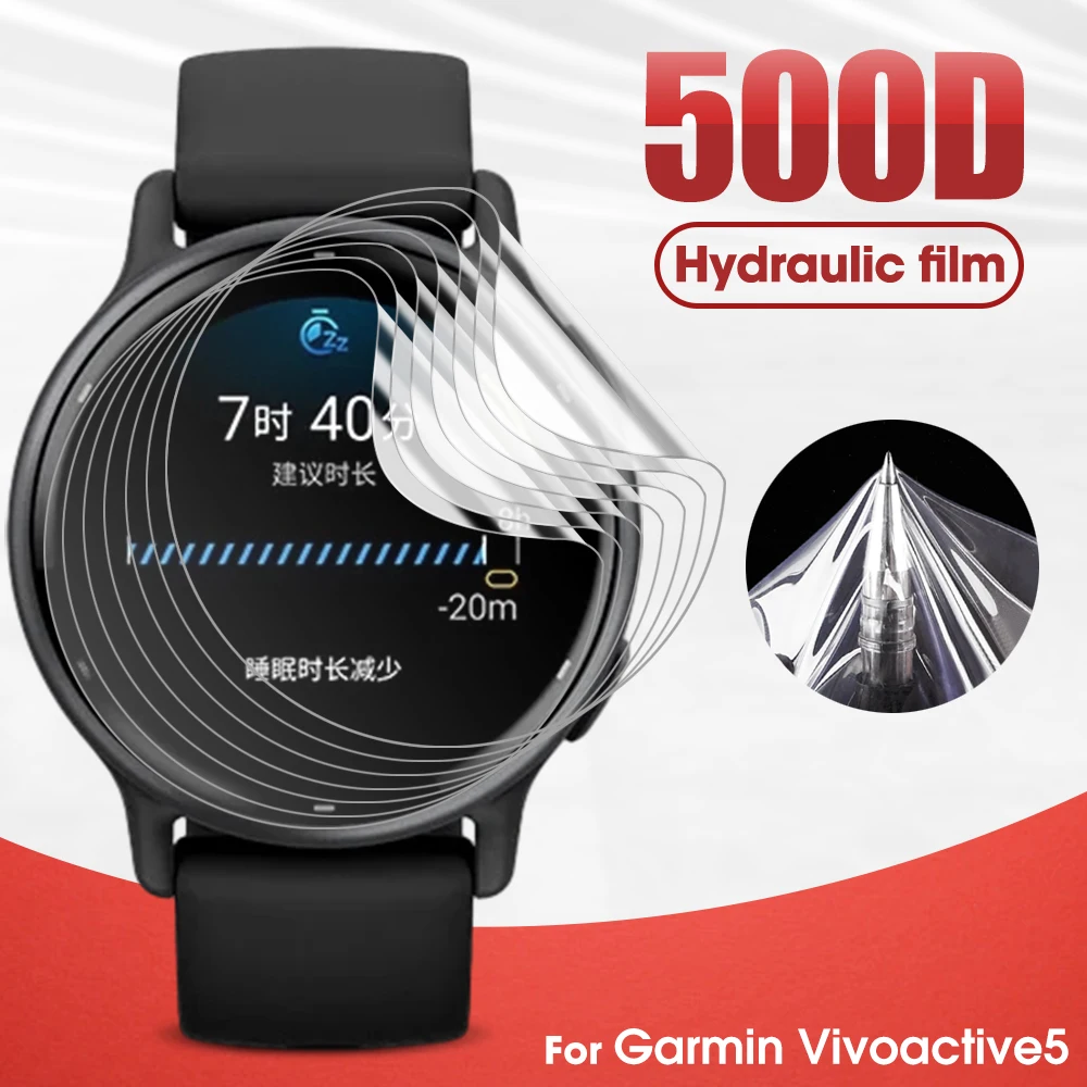 Per Garmin Vivoactive 5 Soft Hydrogel Screen Protector Pellicola Protettiva A Copertura Totale Per Garmin Vivoactive 5 Smart Accessories