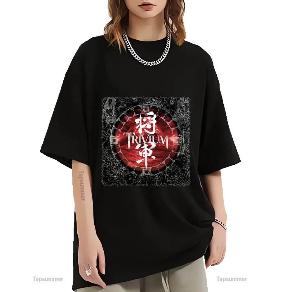 Shogun Album T Shirt Trivium Tour T-Shirt Donna Gothic Streetwear Magliette Oversize Uomo Abbigliamento In Cotone