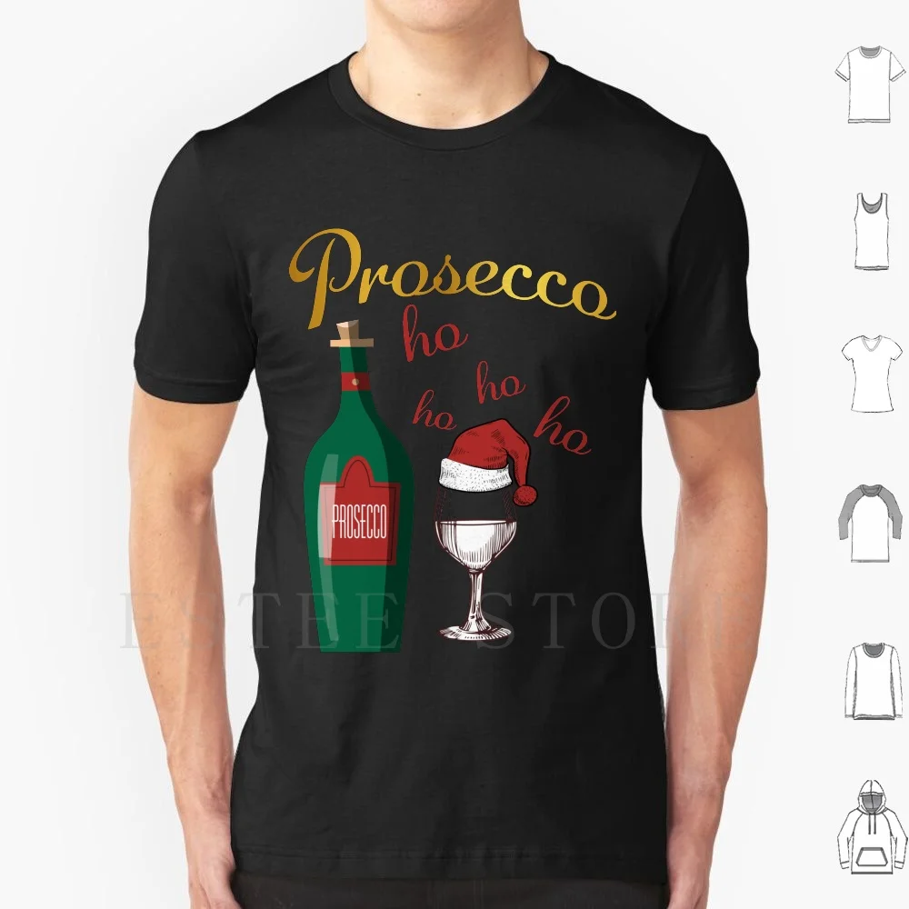 Divertente Natale Prosecco Ho Ho Ho! T Shirt Stampa Cotone Prosecco Prosec Ho Ho Prosecco Ho Ho Ho Prosseco Vino Bevitore Di Vino
