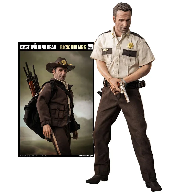 Threezero Rick Grimes The Walking Dead Rickgrimes Merci In Magazzino 100% Originale Animazione Personaggio Modello Azione Giocattolo Regalo