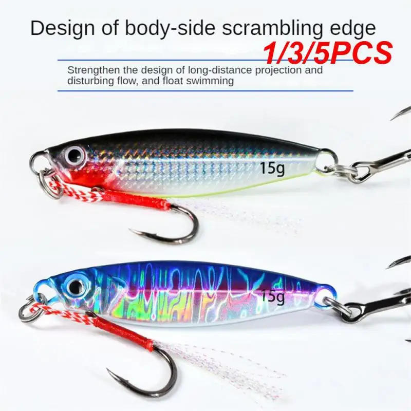 1/3/5Pcs Metal Fishing Bait Materiali Di Alta Qualità Attrezzatura Da Pesca Pike Bait Solid Newbie Bait Portable Outdoor Sports Bait