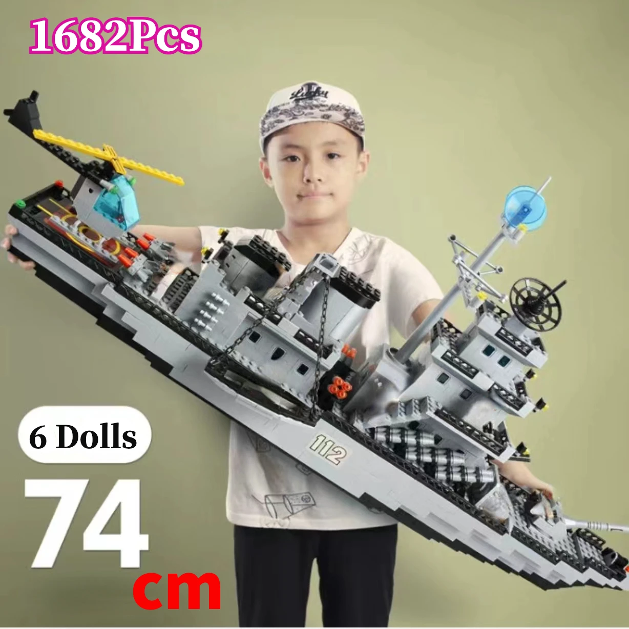 Compatibile Con Lego Military Ww2 Aircraft Carrier Model Building Blocks Technical Warship Battleship Arma Mattoni Giocattoli Regalo