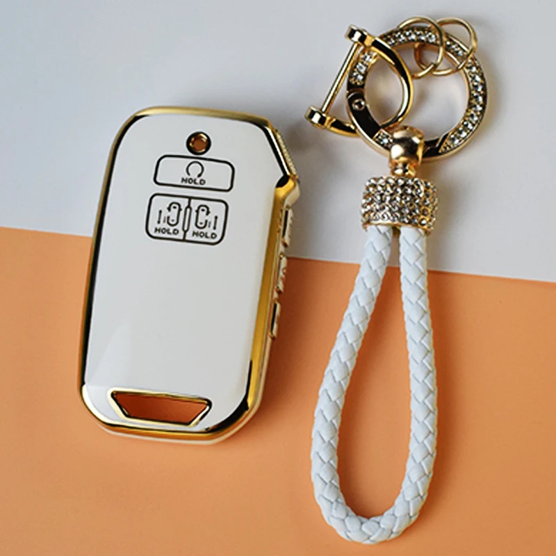 7 Pulsanti Soft Tpu Shell Fob Holder Portachiavi Protector Per Kia K5 K3 K4 Sportage Carnival Sedona Car Key Case Cover Accessori