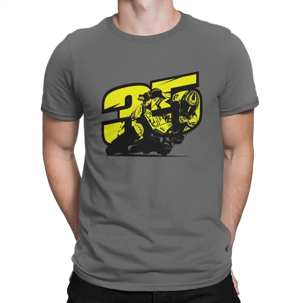 Cal Crutchlow Maglietta Da Uomo Moto Gps Maglietta Vintage Maglietta Girocollo Manica Corta Abbigliamento Stampato Grafico In Puro Cotone