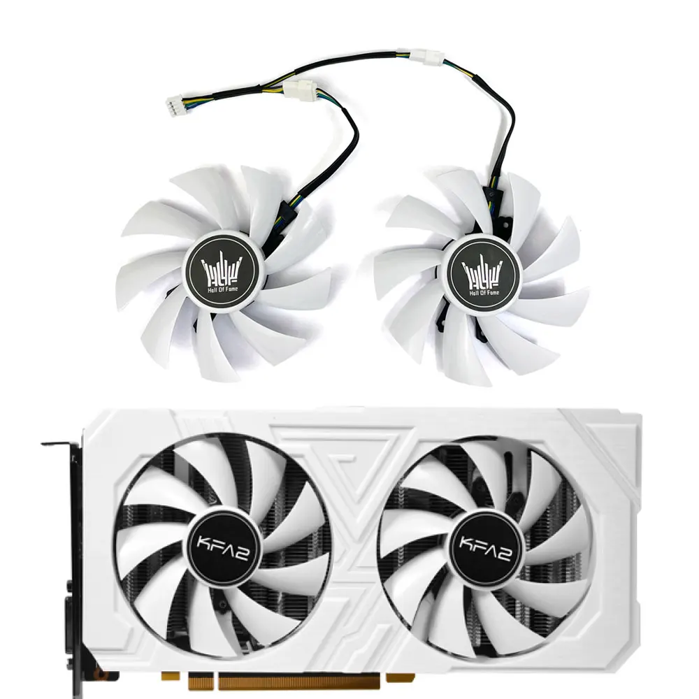Nuovo 85Mm Ga92S2H 4Pin Kfa2 Rtx 2060 Ex Bianco Rtx2070 Gpu Ventola Per Galaxy Rtx 2060 Ex Bianco (1 Clic Oc) Rtx 2060 Ex Ventole Di Raffreddamento