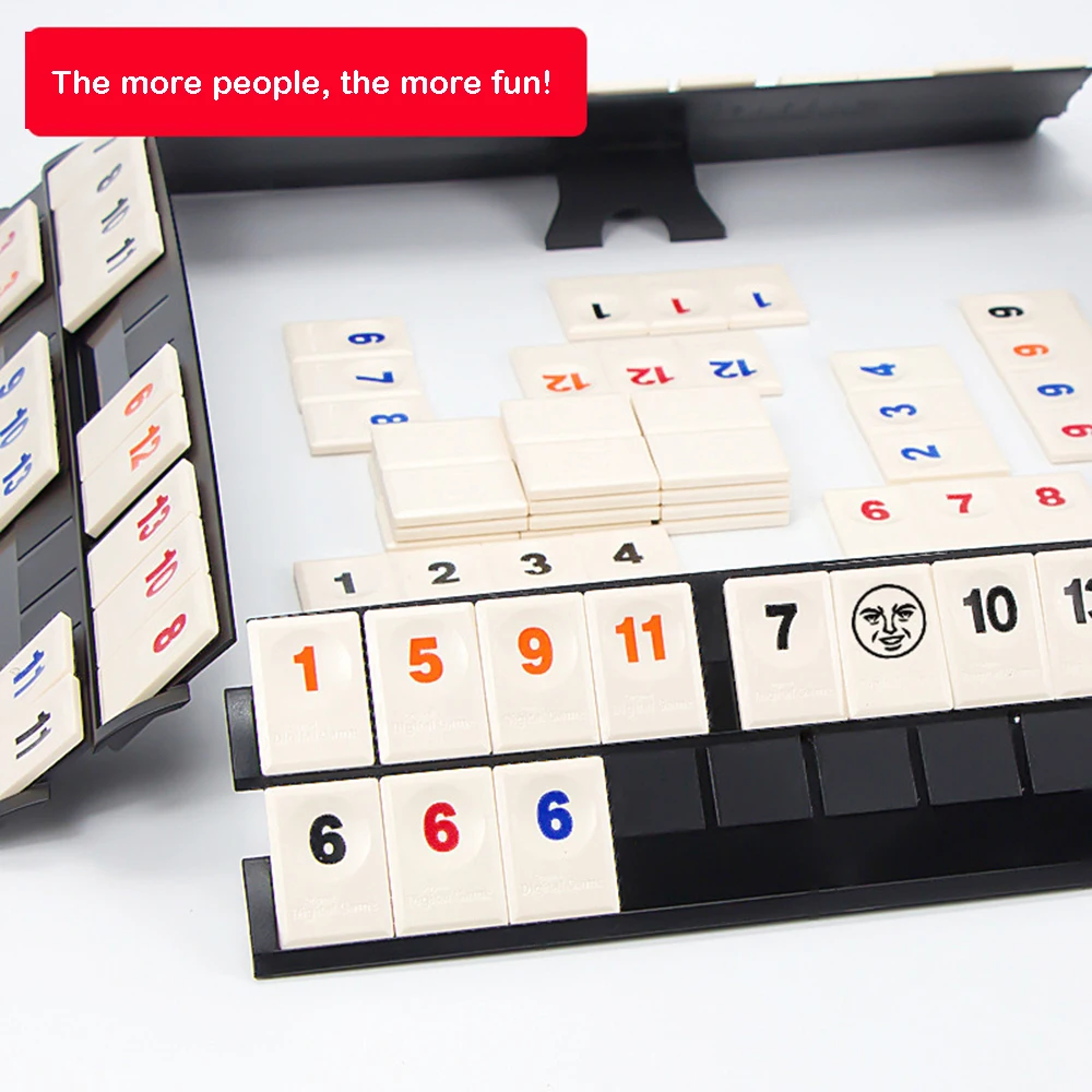 Upgrade Israel Fast Moving Rummy Tile Travel Edition Con Borsa Mahjong Board Game Classic Board 2-4 Persone Digital Home Party Game