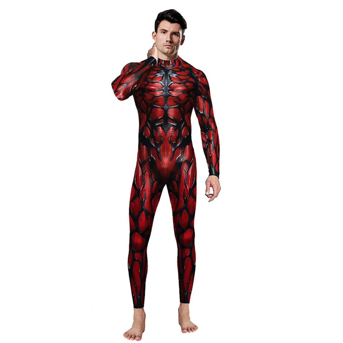 New Venom Cosplay Costume Unisex Body 3D Stampato Adulti One-Piece Spandex Halloween Venom Mask Costume Tute