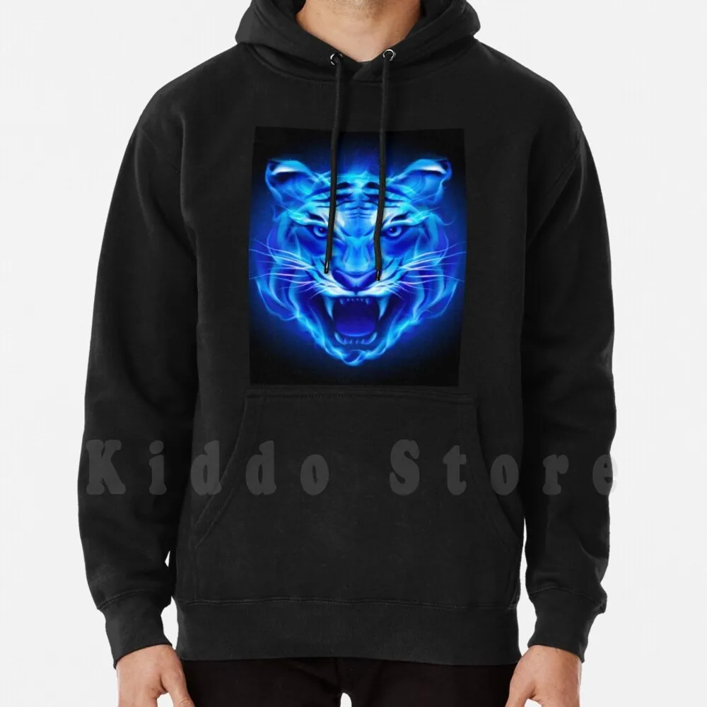 Felpe Con Cappuccio Blue Tigger Manica Lunga Blue Tiger Dragon Cars Venom