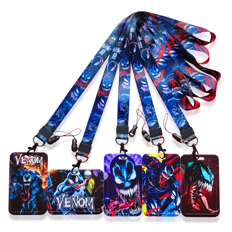 Disney Venom Id Card Holder Cordini Uomo Business Porta Carte Di Credito Tracolla Boy Superhero Badge Holder Clip Retrattile