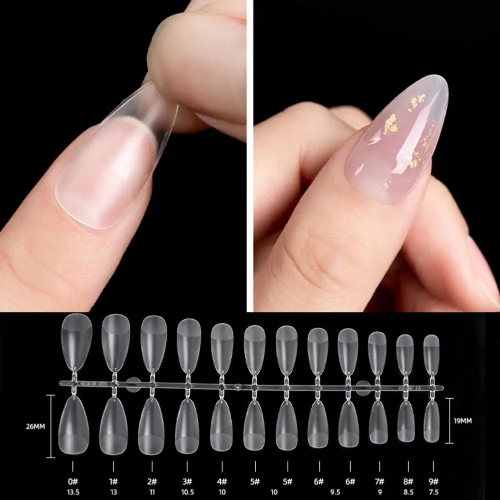 240Pcs Bara Lunga Unghie Finte Ballerina Punte Per Unghie Copertura Completa Acrilico Unghie Trasparenti Unghie Finte Per Unghie In Gel