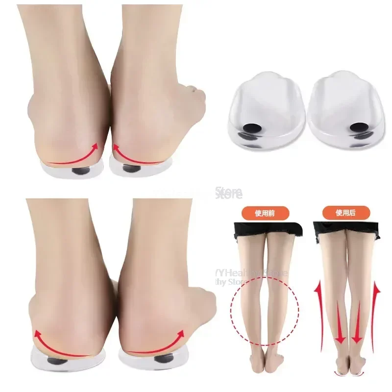 Strumenti Per La Cura Dei Piedi Solette In Silicone X/O-Type Legs Corrector Gel Pillow For Heel Solette Ortopediche Scarpe Pad Per Piedi Solette Per L
