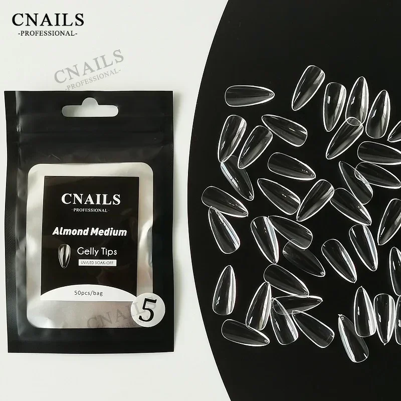 Cnails Short Fake Nail 500 Pcs Extension Full Gel Tips For Nails Sculpted Clear False Nails Punte Finte Gel-X Nail Art Accessori
