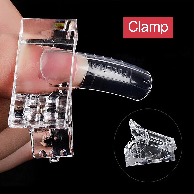 5Pcs Nail Tips Clip Trasparente Finger Poly Quick Building Gel Extension Nails Art Manicure Tool Extension Colla Clip Di Fissaggio