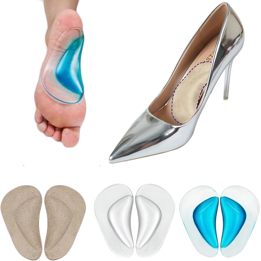 1Pair Plantare Plantare Supporto Sottopiede In Silicone Per Piedi O / X Foot Plate Flat Foot Corrector Shoe Cushion Foot Care Insert Insoletta