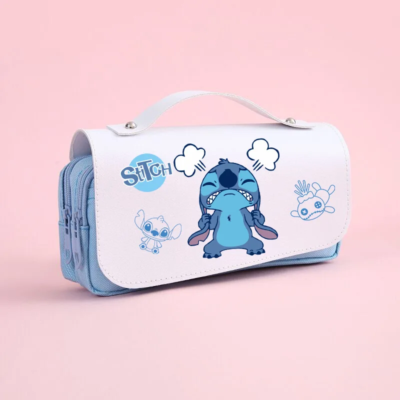 Disney Pencil Bag Anime Stitch Pencil Box Per Bambini Cartoon Cute Pencil Case Materiale Scolastico Cancelleria Per Studenti Regalo Di Compleanno