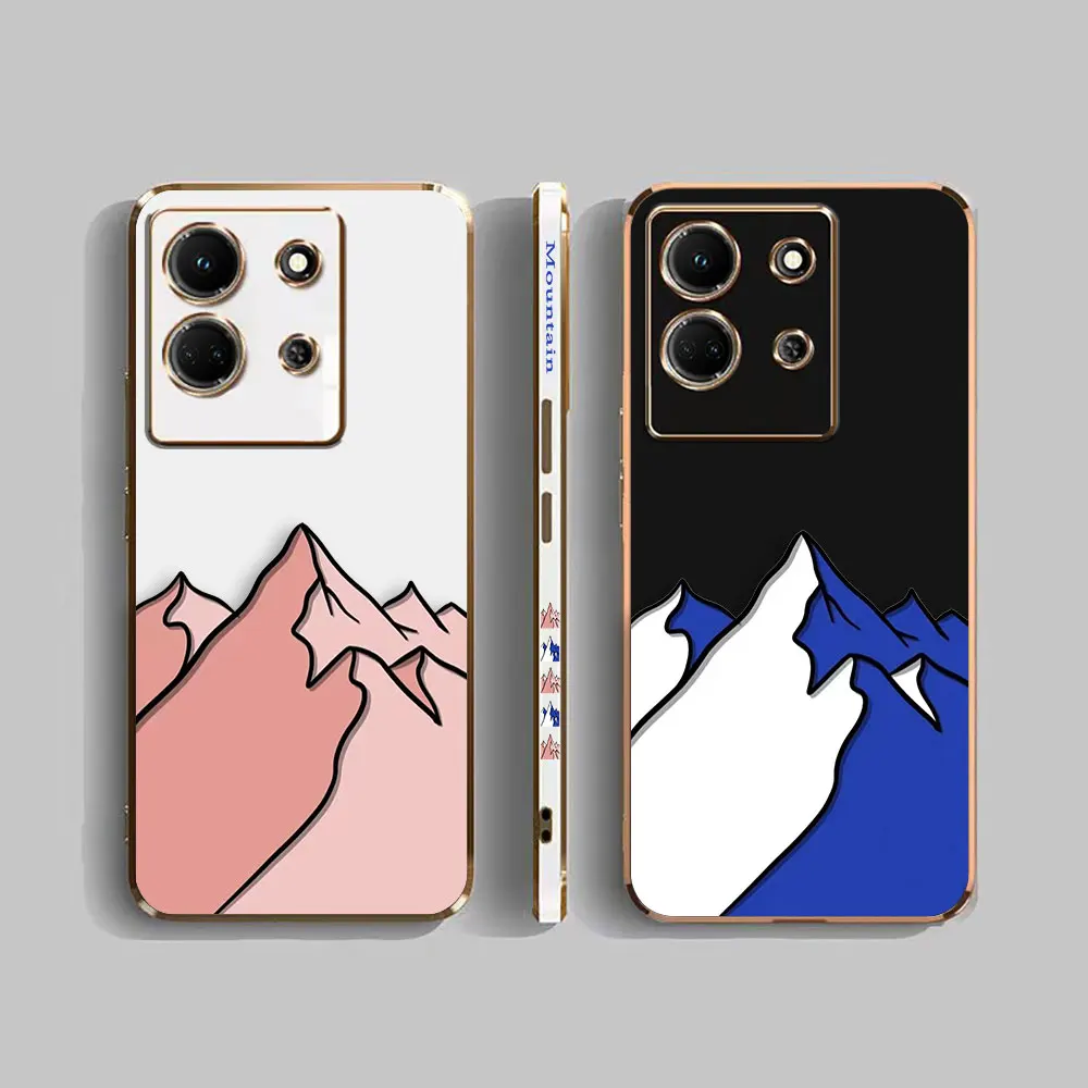 Cartoon Mountain Range Cover Smooth E-Tpu Custodia Per Telefono Infinix Note 30 12 G96 12I 11 10 10I Smart 5 6 7 8 Zero 20X5G Custodia Shell