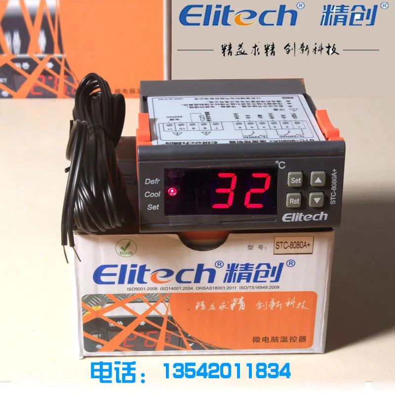 Elitech Stc-8080A + Cella Frigorifera Armadio Per Dolci Frigorifero Conservazione Frigorifera Scongelamento Regolatore Di Temperatura Elettronico 8080