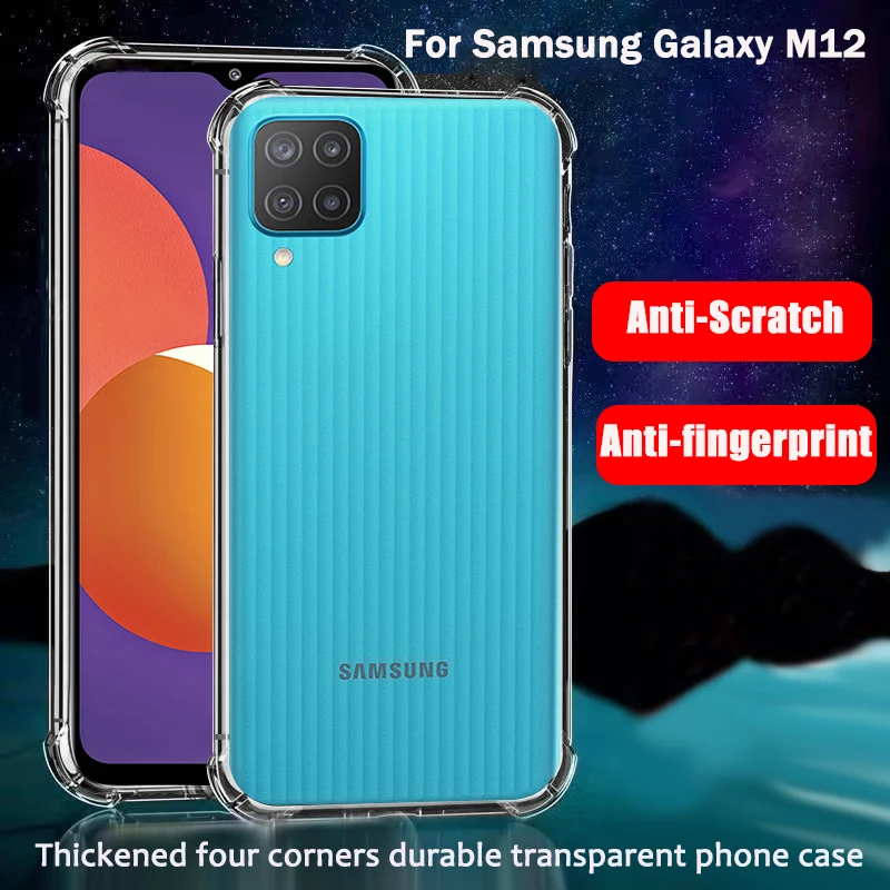 Custodia Sottile Trasparente Per Samsung Galaxy M12 Custodie Trasparenti Originali Per Samsung M 12 Cover Protettiva Per Galaxy M 12 Mobile Coque