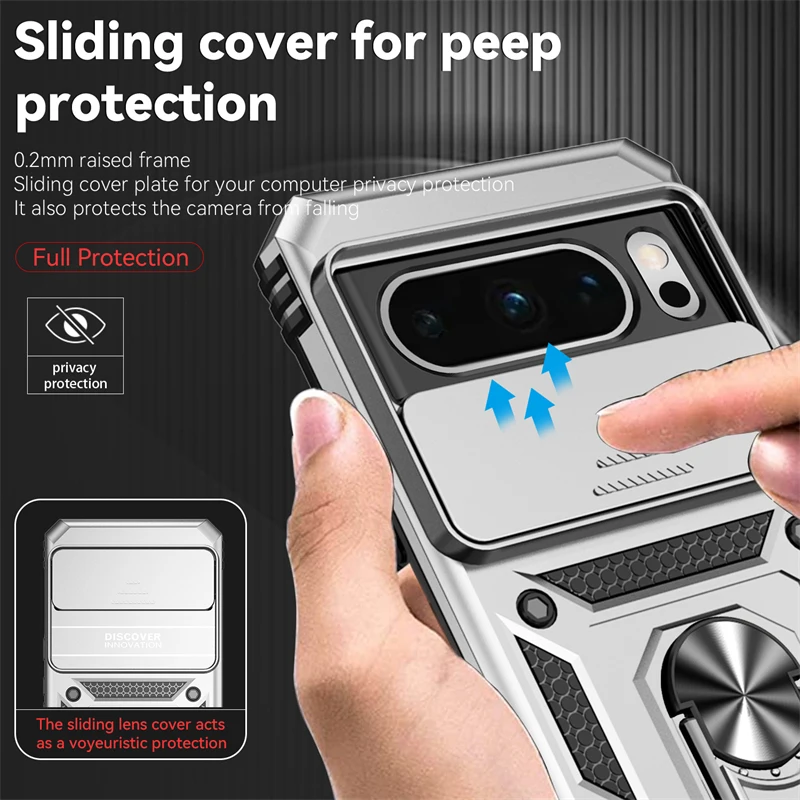 Per Google Pixel 8 Pro Custodia Per Google Pixel 8 Pro Cover Shell Finger Ring Stand Armor Phone Case Per Google Pixel 8 7 Pro 7A